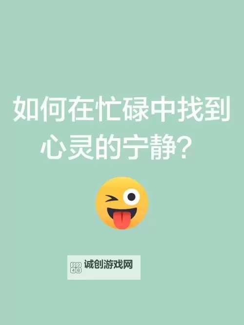 在繁忙中找到宁静:学会自己坐下去图1