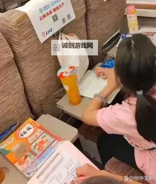 坐在木棒上写作业高V：趣味学习新体验图1