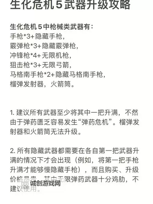 生化危机5全武器解锁攻略：全面指南与秘籍解析图1