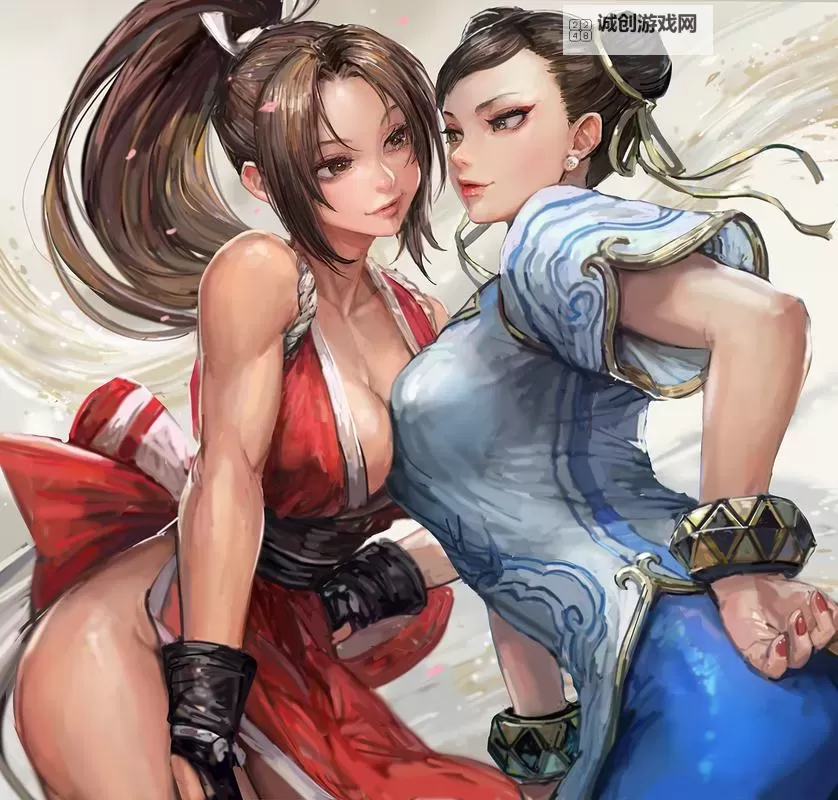 不知火舞与三个小孩在森林海边的奇幻冒险漫画图1