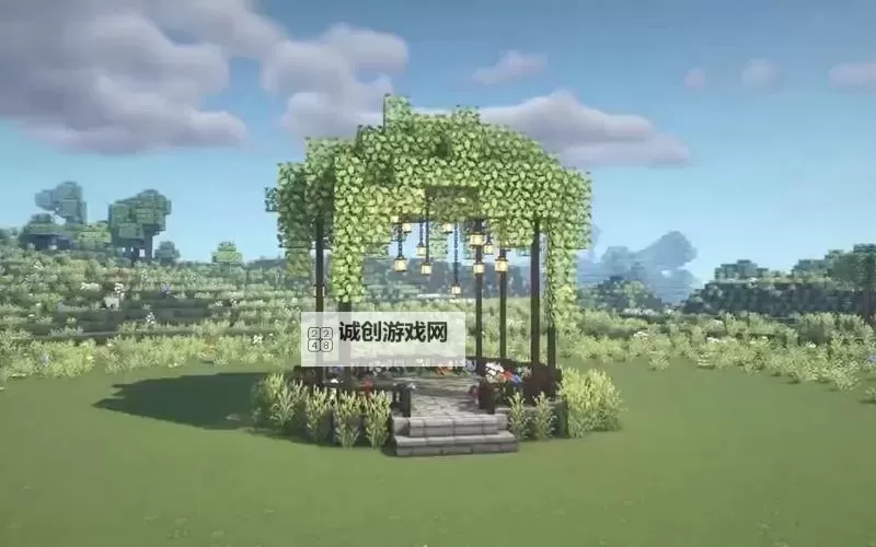 《我的世界》园林门建造教学 园林门怎么建造图1