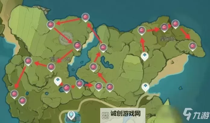 《原神》4.5落落莓采集路线分享图1