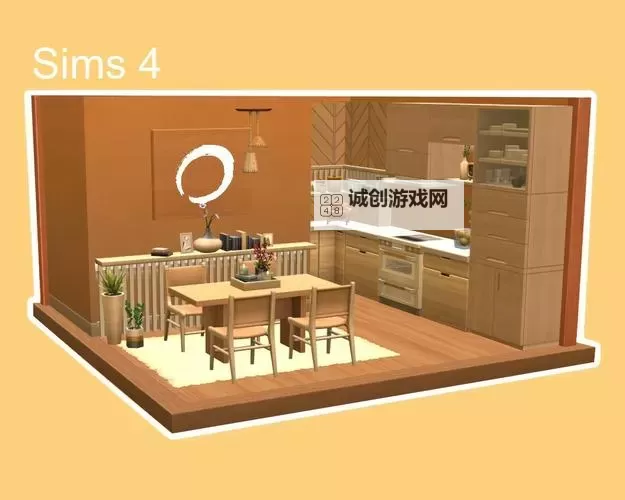 模拟人生4 圆角柜台制作方法图1