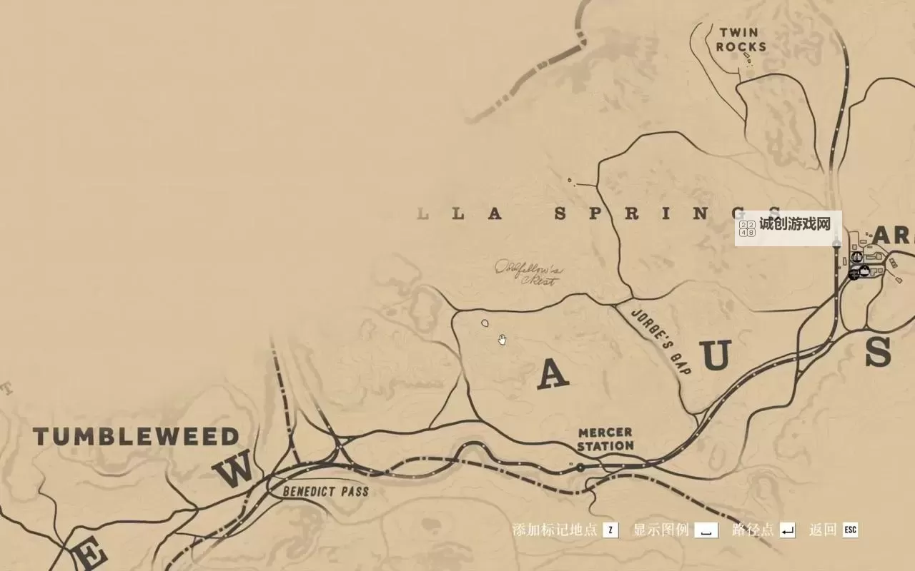 《荒野大镖客2》红腹啄木鸟位置分享图1