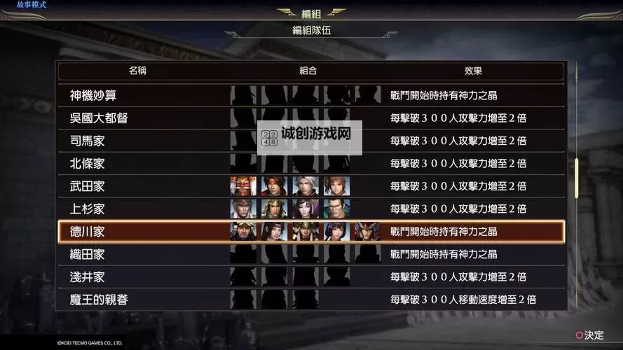 《无双大蛇3》全武器攻击力数据一览图1