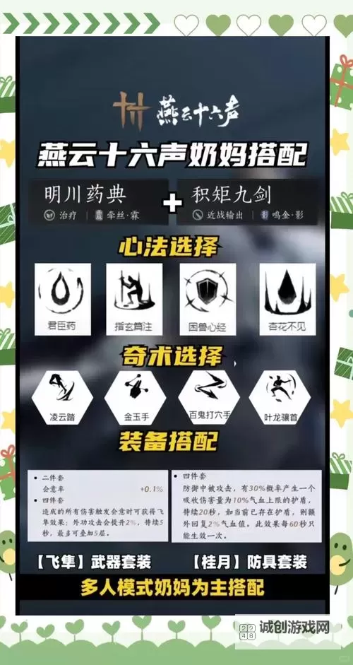 《燕云十六声》积矩九剑心法搭配及输出手法图1