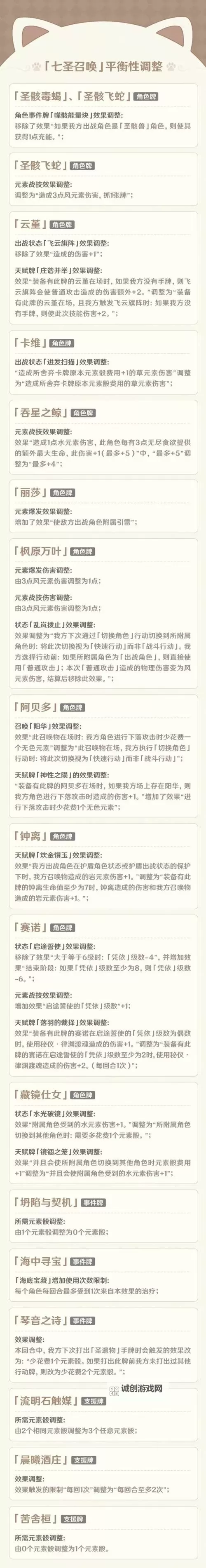 《原神》4.8版七圣召唤更新说明图1