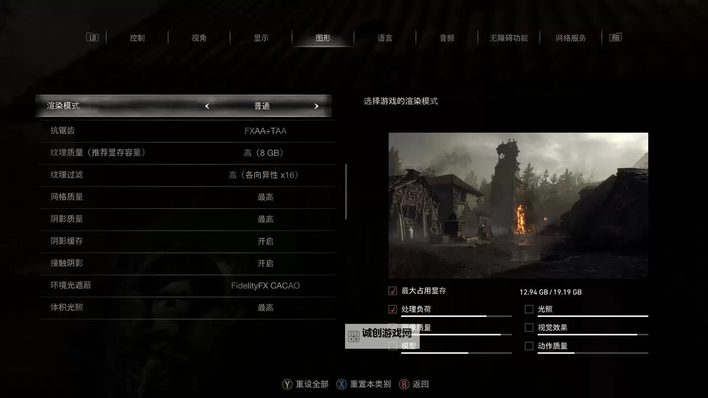 《生化危机》系列游戏显存占用及帧数测试图1