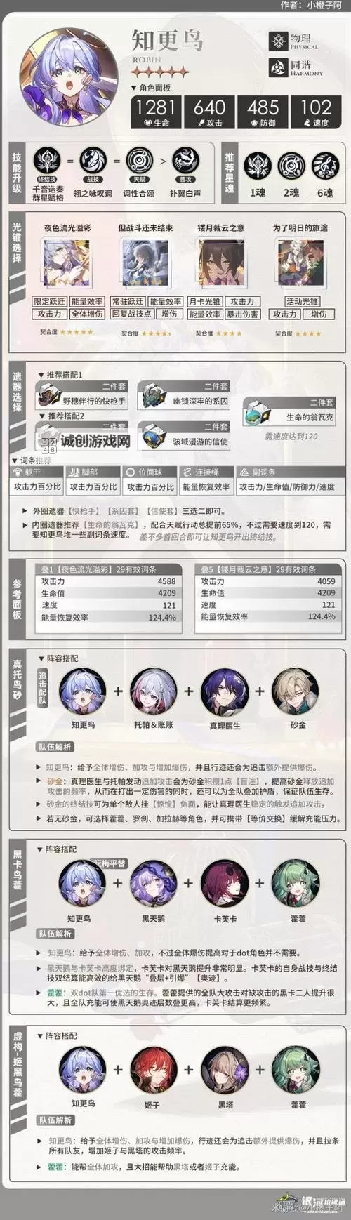 《崩坏星穹铁道》知更鸟技能与配队前瞻分析图1