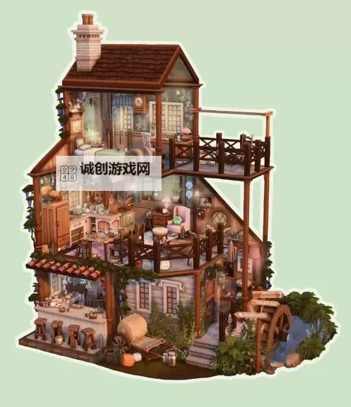 《模拟人生4》圣诞风格房屋内外装饰一览 模拟人生4圣诞房屋图1