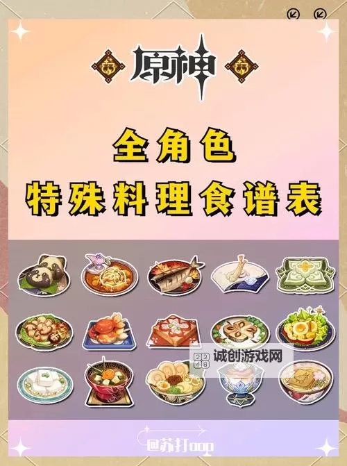 《原神》4.6版本全体力恢复料理一览图1