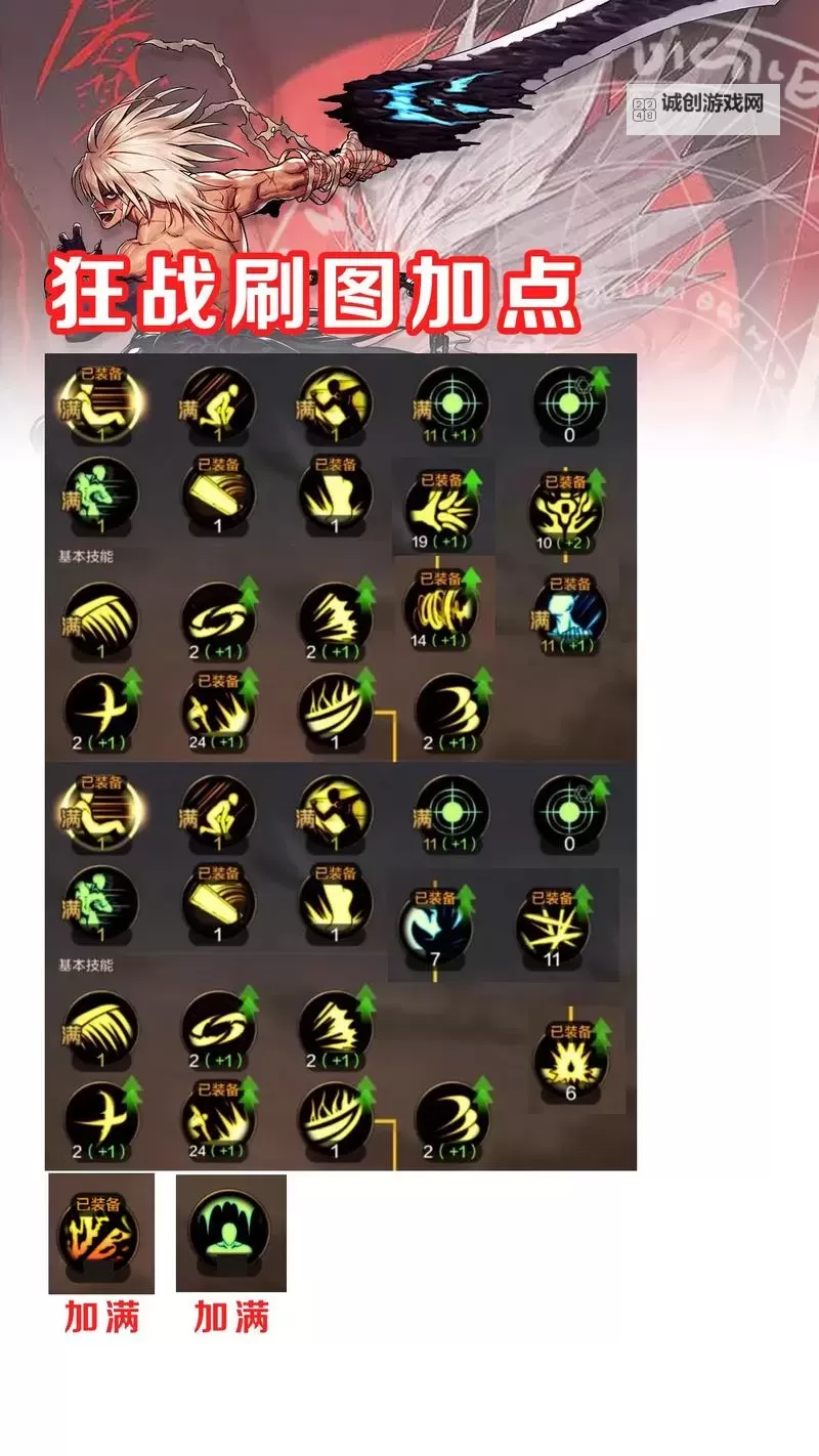 《地下城与勇士手游（DNF手游）》狂战士技能加点及装备推荐图1