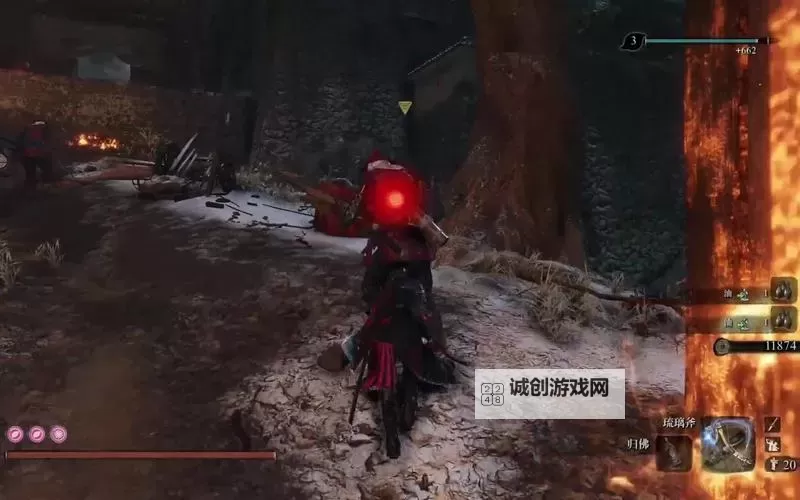 《只狼》后期虎口阶梯刷钱、刷经验位置图1