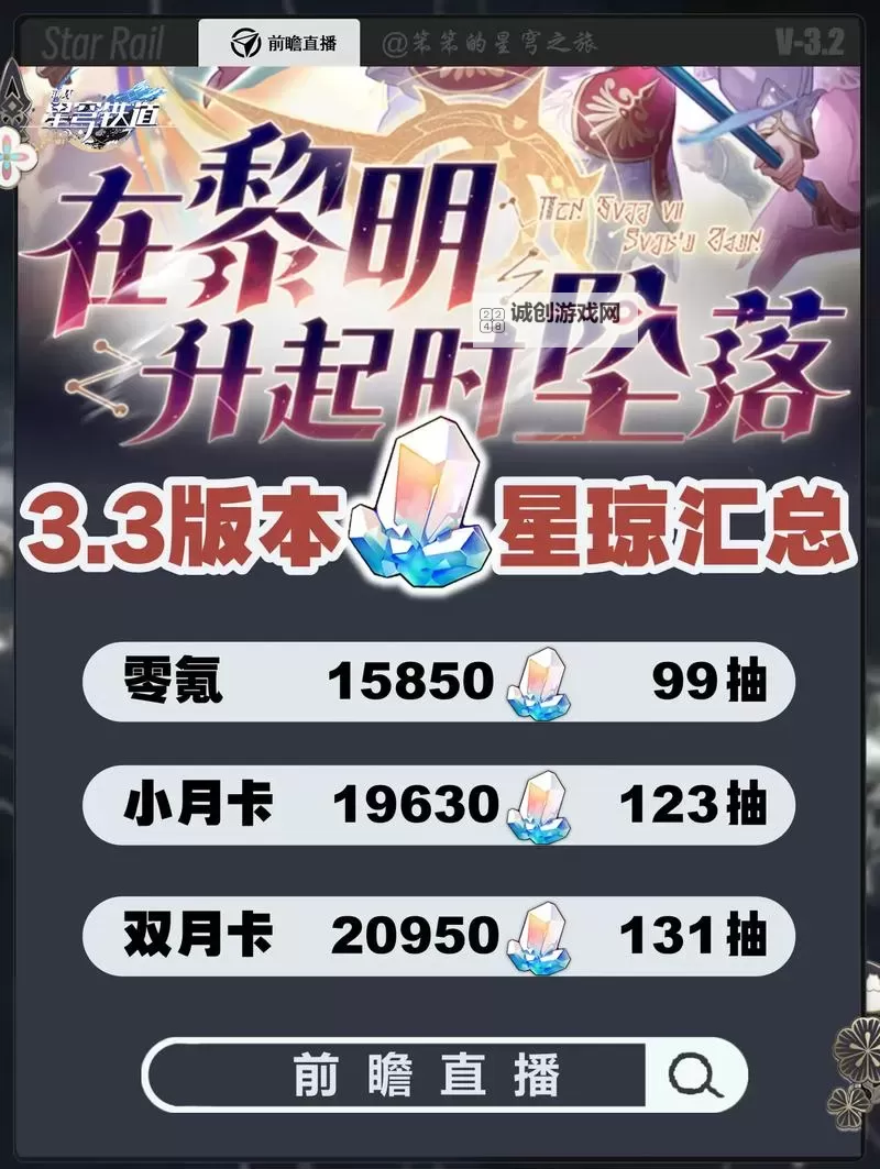 《崩坏星穹铁道》2.3版星琼数量统计 2.3版能攒多少抽图1