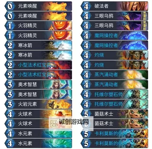 《炉石传说》蓝白元素法卡组构筑分享图1